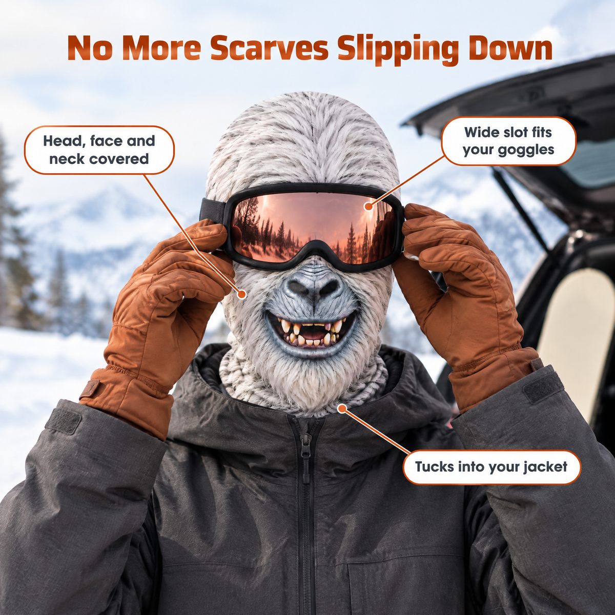 No More Scarves Slipping Down
